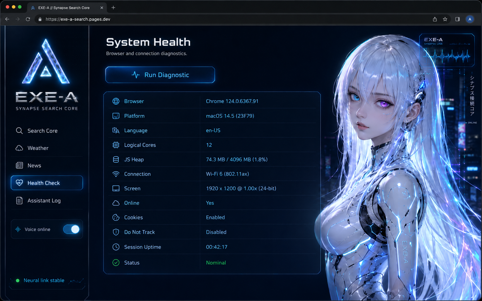 System Health preview